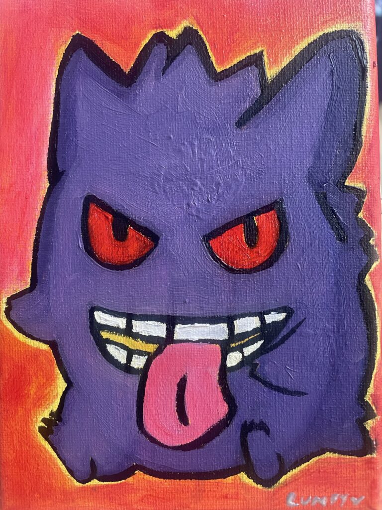 Oil Painting Pokemon Gangar